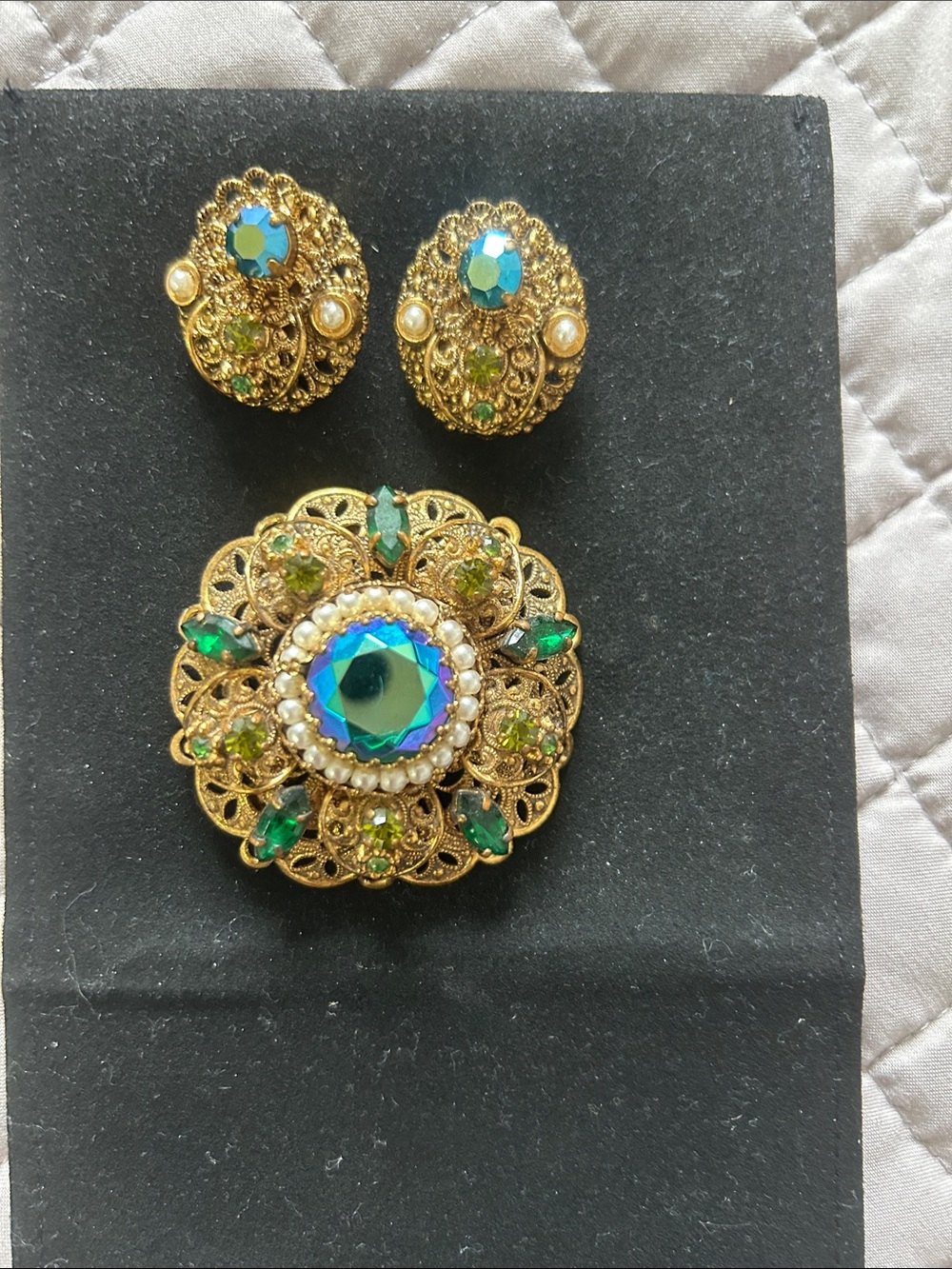 Vintage Brooch & Earrings